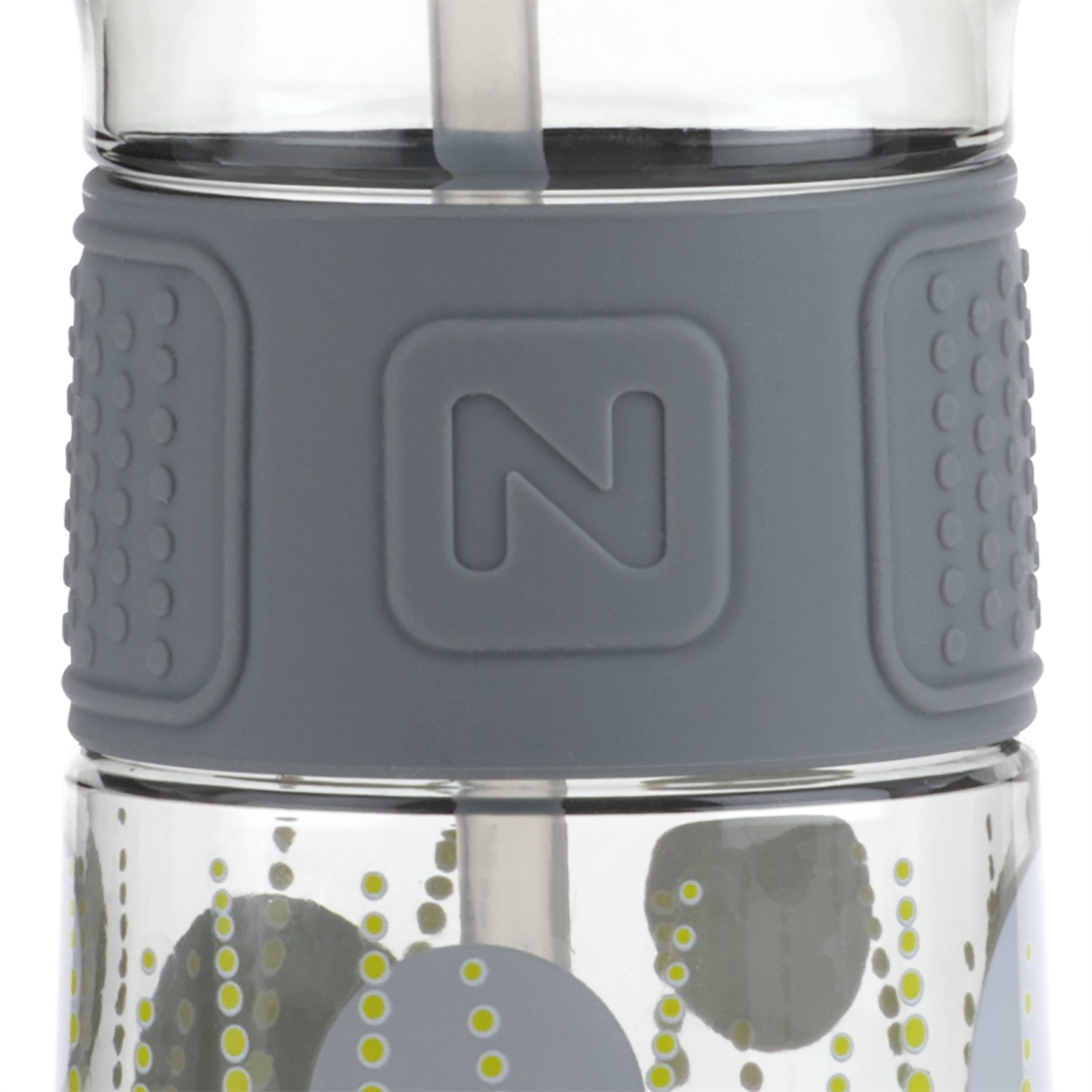 Nuby Thirsty Kids 12oz Flip-It Reflex Push Button Cup with Soft Grip, (Choose Your Pattern)