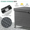 thumbnail image 4 of AVAWING 240 Gallon PE Wicker Storage Box, Patio Deck Box, Outdoor Container, Black, 4 of 8