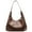Brown, variant on Yucurem Slouchy Hobo Bag For Women Zipper Shoulder Bag Pu Leather For Travel (Wine Red) Fashion shoulder bag (Wine Red)