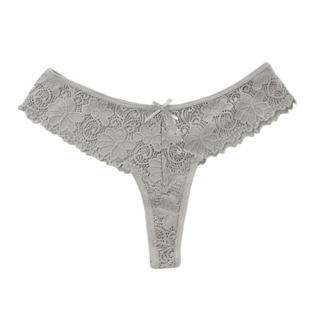 

vbnergoie Women Lace Thong Triangle Hollow Breathable Cotton Crotch Panties Work Dresses for Women under 30 Cotton Support Underwear for Women