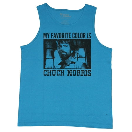 Chuck Norris Mens Tank Top - My Favorite Color Is Chuck Norris (Large, (Best Chuck Norris Memes)