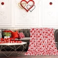 thumbnail image 6 of Valentine''s Day Throw Blanket Red Pink Heart Plaid Fuzzy Blanket Romantic Love Heart Decorative Soft Cozy Flannel Blanket for Mom Couple Home Bed Sofa Couch Chair, 60 x 50 Inch, 6 of 6