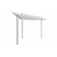 thumbnail image 2 of Vita 96"L x 96"W x 94"H Vinyl Alcove Corner Pergola, White, 2 of 5