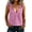 Pink, variant on ZVNAΖH Women's V-Neck Tie Shoulder Tank Top, Linen Sleeveless Cami for Summer Casual, M-3XL