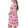 thumbnail image 2 of Disketp Pig Nose para Vestido de Manga Corta para Mujeres, Vestidos de Verano para Mujeres, Casual y Holgado para la Playa, 2 of 6