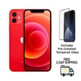 thumbnail image 1 of Restauré Apple iPhone 12 A2172 (Déverrouillé Entièrement) 128 Go Rouge avec Verre Trempé Préinstallé (Remis à Neuf), 1 of 5
