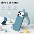 thumbnail image 3 of Compatible with iPhone 17 Pro Max Case,Slim Liquid Silicone 4 Layers Soft Gel Rubber Shockproof Protective Phone Case 6.9" with Anti-Scratch Microfiber Lining-Cactus, 3 of 7