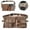 B, variant on Chisel Roll,Small Tool Roll Pouch,Tool Roll Bag Organizer, Heavy Duty Waxed Canvas Tool Bag, Multi-Purpose Roll-Up Storage Bag for Hand Tools Holder with 3 Pockets Wrench Roll Up Pouch
