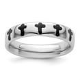 thumbnail image 4 of Auriga 925 Sterling Silver Polished Enameled Cross Ring for Women Size- 6, 4 of 6