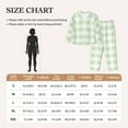 thumbnail image 6 of Bingfone Womens Pajama Sets Pistachio Green Checkboard Print,Long Sleeve Loungewear Pajamas Set-Small, 6 of 9
