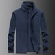 thumbnail image 3 of Chaqueta Athleisure para hombre, forro polar con cremallera, bolsillo, cuello levantado, Tops, chaqueta térmica Pompotops  oipoqjl37859, 3 of 6