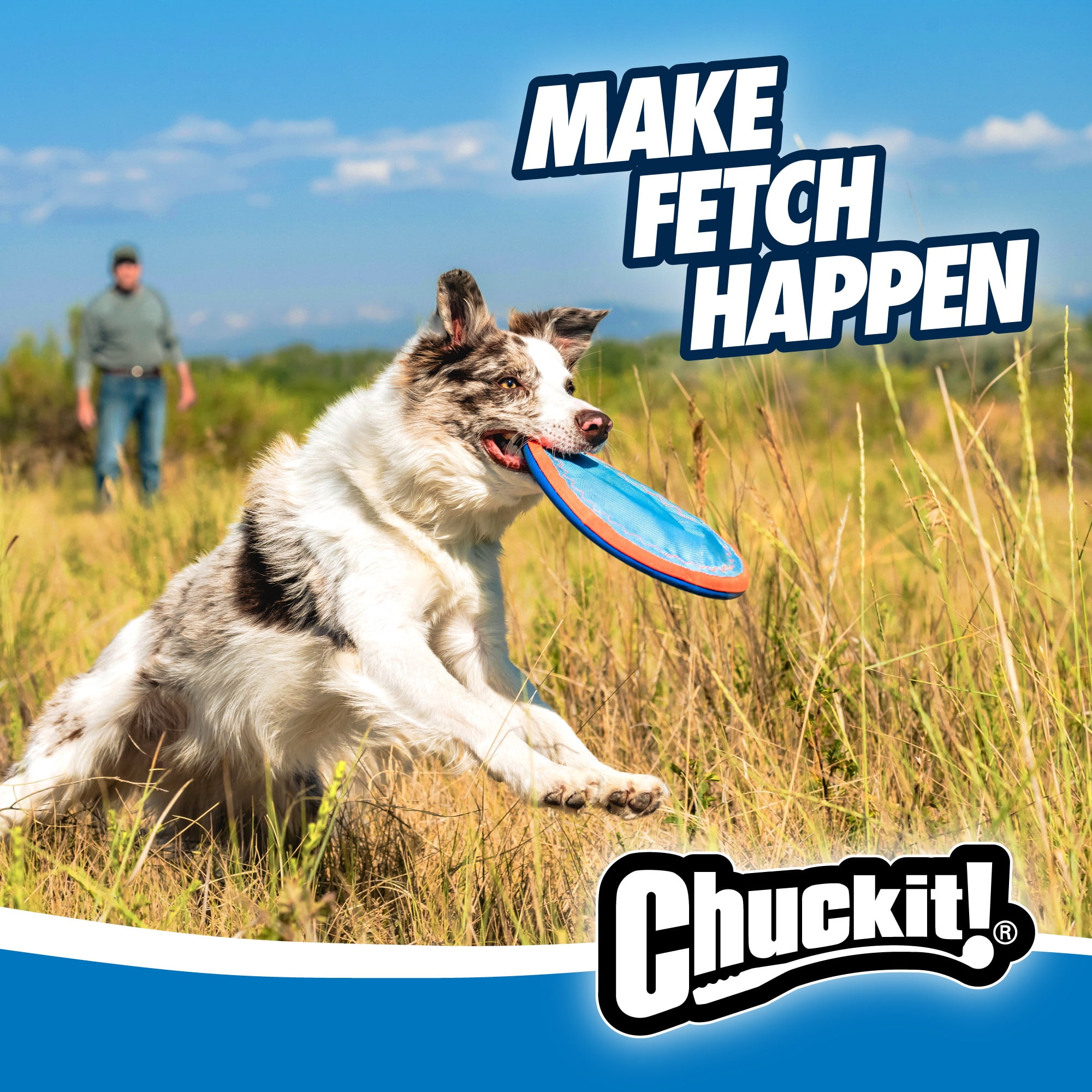 (4 pack) Chuckit! Paraflight Flying Disc Nylon Frisbee Dog Toy for Pools, Beach Waterplay, Large 10.25" for Dogs 60-100 lb, Multicolor