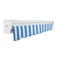 thumbnail image 5 of Awntech 10 Ft Destin Manual Heavy Duty Patio Retractable Awning with Protective Hood (120in x 10.38in x 96in), Bright Blue/White Stripe, 5 of 5