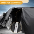 thumbnail image 4 of Funda para auto impermeable para todo clima, protección exterior completa contra el sol y la lluvia, con tiras reflectantes, negra para Kia EV6, 4 of 5