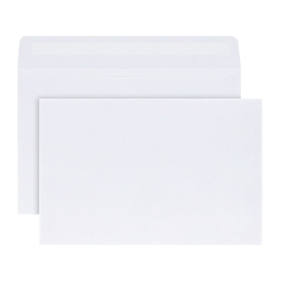 Office Depot® Brand Greeting Card Envelopes, 5 3/4" x 8 3/4", White, Box Of 100