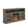 thumbnail image 5 of Walker Edison Traditional 2 Door Fireplace TV Stand for TVs up to 65", Grey Wash, 5 of 10