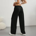 thumbnail image 3 of DuoJiaJ Women's Graphic Baggy Pants Drawstring High Waisted Baggy Sweatpants With Pocket Streetwear Women’s Linen Casual Pants for Summer, 3 of 5