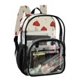 thumbnail image 2 of PVC Transparent Backpacks Clear Backpack for Travel and Outings Cute Mushroom Pattern with Daisies, 2 of 7