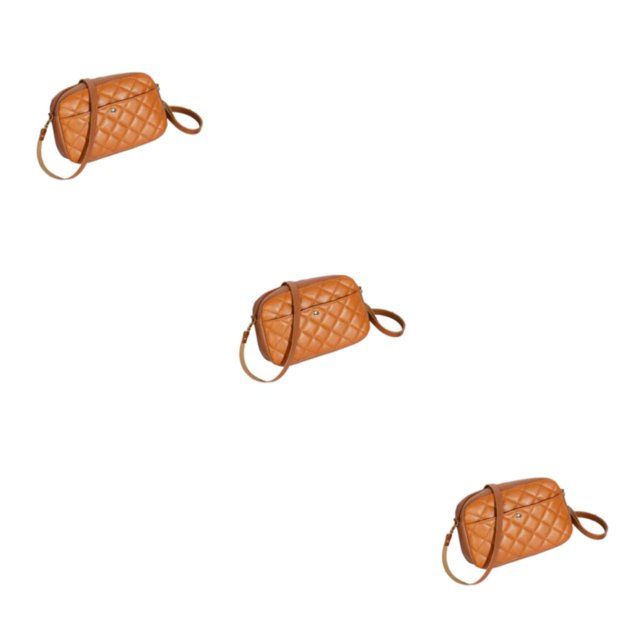 maskred Practical And Stylish Handbag Lightweight And Convenient For Everyday Fashionable And Versatile PU Female Shoulder Bag brown 3Set