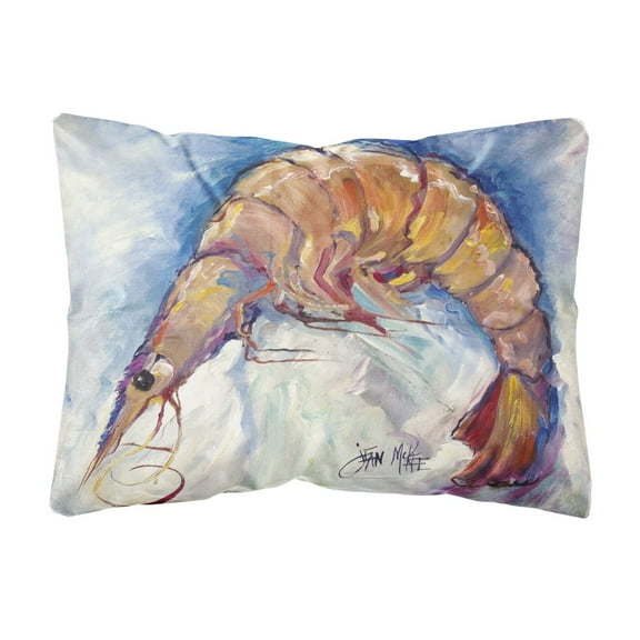 Carolines Treasures JMK1112PW1216 Shrimp Canvas Fabric Decorative Pillow  12H x16W multicolor