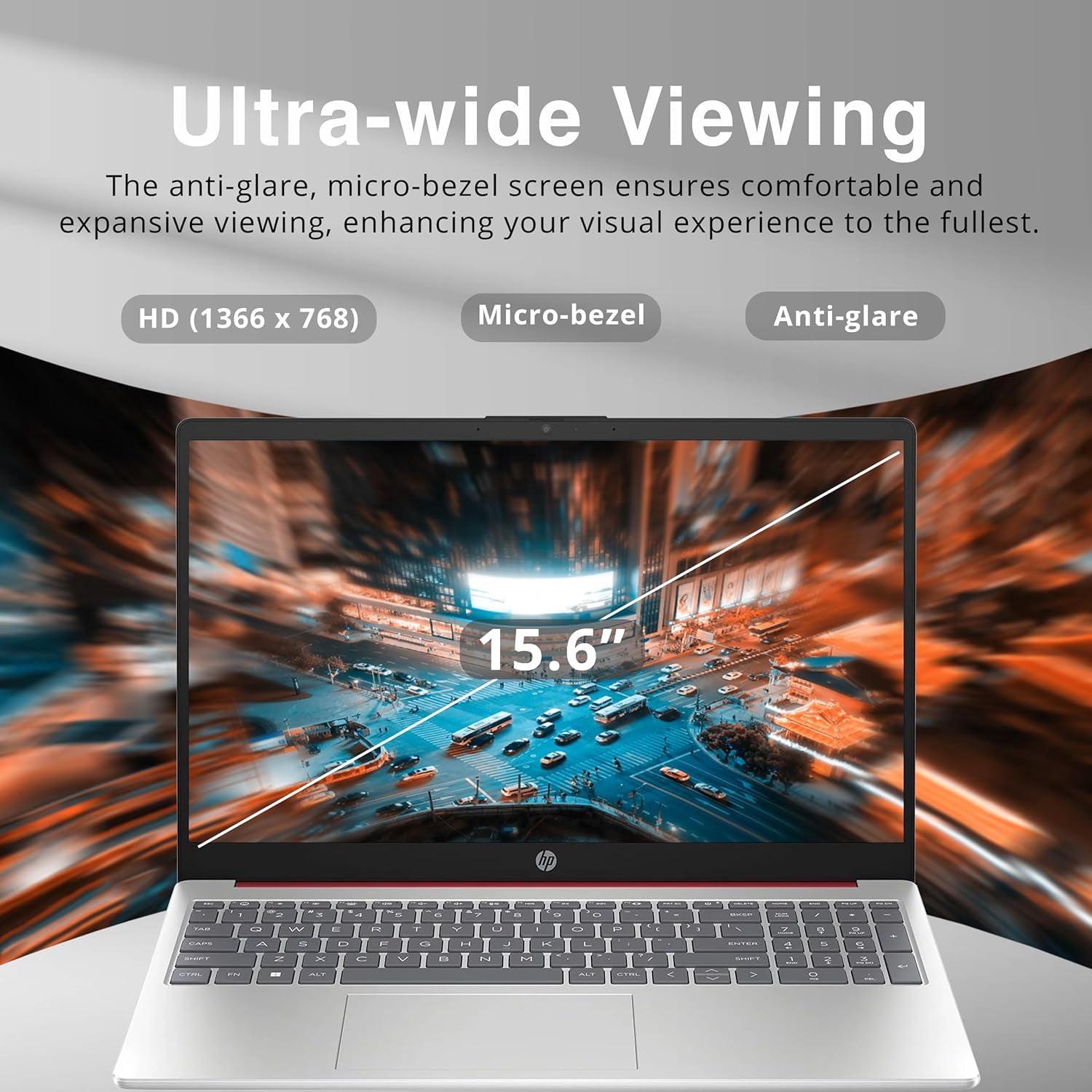 HP 15.6" HD Anti-Glare Everyday Laptop, Intel N200 Pentium Processor, 8GB DDR4 RAM, 128GB PCIe SSD, 1 Year Office 365, Intel UHD Graphics, Wi-Fi 6, Windows 11, Scarlet Red, 32GB Hotface USB Card