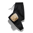 thumbnail image 1 of Pantalones térmicos gruesos y cálidos de lana para hombre, pantalones de chándal con cordón para Fitness, trotar, gimnasio, correr, Fitness, Invierno, 1 of 5