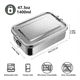 thumbnail image 4 of Lonchera Bento de 47 Oz, Lonchera de Acero Inoxidable para Adolescentes, Lonchera de Metal con 2 Compartimentos Flexibles, Lonchera de 1400 Ml, 4 of 5