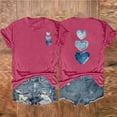 thumbnail image 1 of Fiudx Liquidación de Ofertas Flash Camiseta de Manga Corta con Cuello Redondo y Estampado Informal a La Moda para Mujer, 1 of 3