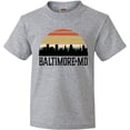 thumbnail image 3 of Inktastic Baltimore Maryland Skyline Sunset Youth T-Shirt, 3 of 5