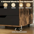 thumbnail image 6 of Mobile Filing Cabinet with Universal Wheels & Drawers, Wood Printer Stand with Storage, Rolling File Cabinets for Home Office Living Room Bedroom, 6 of 18