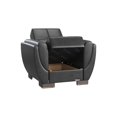 thumbnail image 6 of Ottomanson Origins Air Convertible Arm Chair, Black Leatherette Fabric, 6 of 8