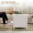 thumbnail image 4 of HOMCOM Lift Top Coffee Table with Storage, Modern Center Table, White, 4 of 10
