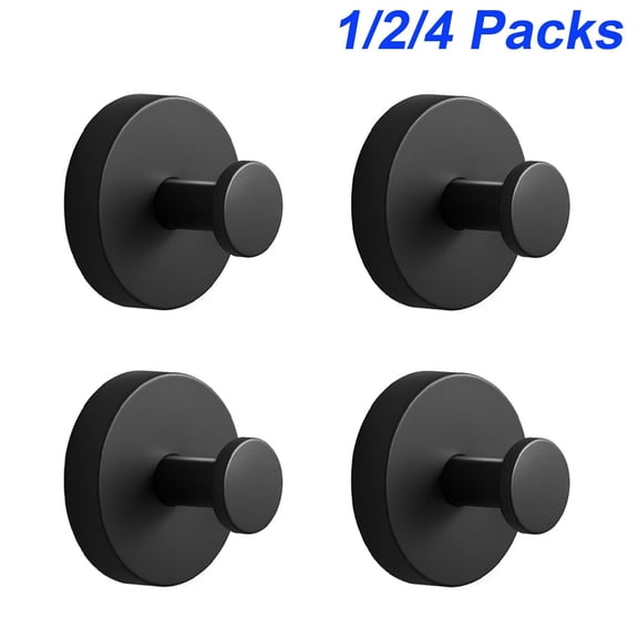 Venoro 1-4pc Suction Cup Hooks Waterproof Shower Hooks Bathroom Towel Hanger Punch-Free