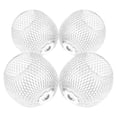 thumbnail image 1 of Minkissy 4Pack Chandelier Bulb Covers Metal Cage Lamp Shade Spherical Shape White Silver European Style, 1 of 7