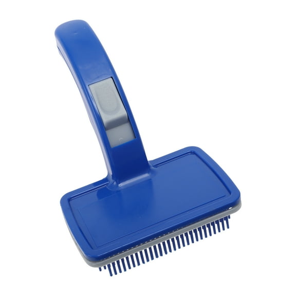 Unique Bargains Pets Grooming Brush Curved Firm Slicker Dog Brush Dematting Brush for Dogs and Cats 7.87"x4.72" Blue