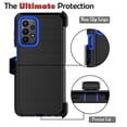 thumbnail image 6 of Samsung Galaxy A23 5G Case with Belt-Clip Holster ,Njjex Heavy Duty Protective Drop Protection Shockproof Cover with screen protector - Black + Blue, 6 of 6