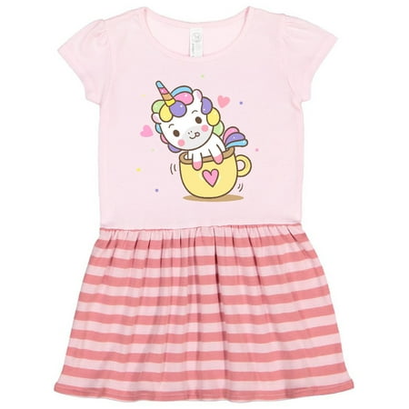 

Inktastic Teacup Unicorn Gift Toddler Girl Dress