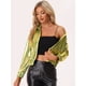 thumbnail image 2 of Chaquede chándal pamujer Chaquemetálide manlarbrillante holográficon cremalleen parte delanteOro Verde L, 2 of 6