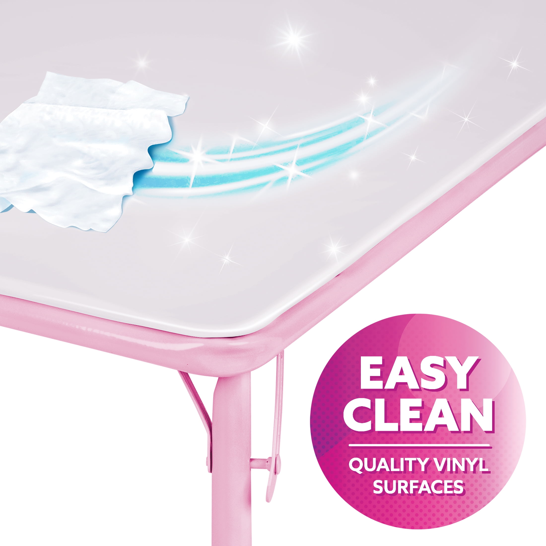 Minnie Mouse Kids 3-Piece Activity Table and Chair Set, Pink