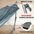 thumbnail image 4 of Tranquillo Universal 106" Double Hammock w/Adjustable Stand and Bag, Grey, 4 of 12