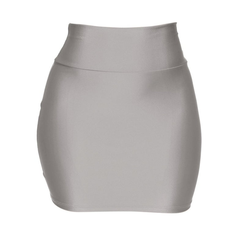 WTXUE Skirts for Women, Women Stretch Tight Skirt Solid High