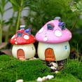 thumbnail image 4 of Colorful Miniature Terrarium Craft Decorations Mini Mushroom House Micro Landscape Garden Accessories GREEN M, 4 of 8