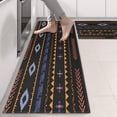 thumbnail image 2 of Kitchen Rugs Sets Of 2,Colorful Geometric Striped Pattern Anti Fatigue Kitchen Mat Rugs Non Slip Washable,Decorative Kitchen Floor Mats for Kitchen,Sink,Laundry,17"X47", 2 of 5