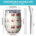 thumbnail image 5 of 12oz Stemless Wine Tumblers Beige Christmas Santa and Train Pattern Vacuum Insulated Stainless Steel Travel Tumbler Cups Mug with Lid and Straw for Champaign,Cocktail,Beer with Cleaning Brush, 5 of 5