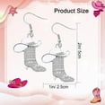 thumbnail image 2 of Rhinestone Western Boots Earrings for Women, Bohemian Cowgirl Cowboy Enamel Hat Boot Earrings for Party Outfits Jewelry Gift (White), 2 of 5