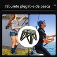 thumbnail image 4 of Taburete Plegable Cola Silla de Pesca Resistente para Camping Gris, 4 of 5