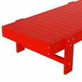 thumbnail image 4 of Laguna Adirondack Poly Reclining Chaise Lounge With Wheels, Red, 4 of 11