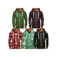 thumbnail image 4 of KelaJuan Men's Spring Autumn Loose Hoodie Long Sleeve Christmas Patterned Casual Zip Up Hooded Sweatshirt, 4 of 4