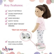 Emily Rose 18 Inch Doll Clothes | Koala PJ Set 5 PC 18 Doll Pajama Outfit with Matching Slippers, Koala Stuffed Toy and Pillow! | Fits American Girl and Similar Dolls