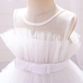 thumbnail image 6 of Summer Savings! TAGOLD Toddler Girls Net Yarn Embroidery Rhinestone Bowknot Birthday Party Gown Long Dresses White 2-3Years, 6 of 6
